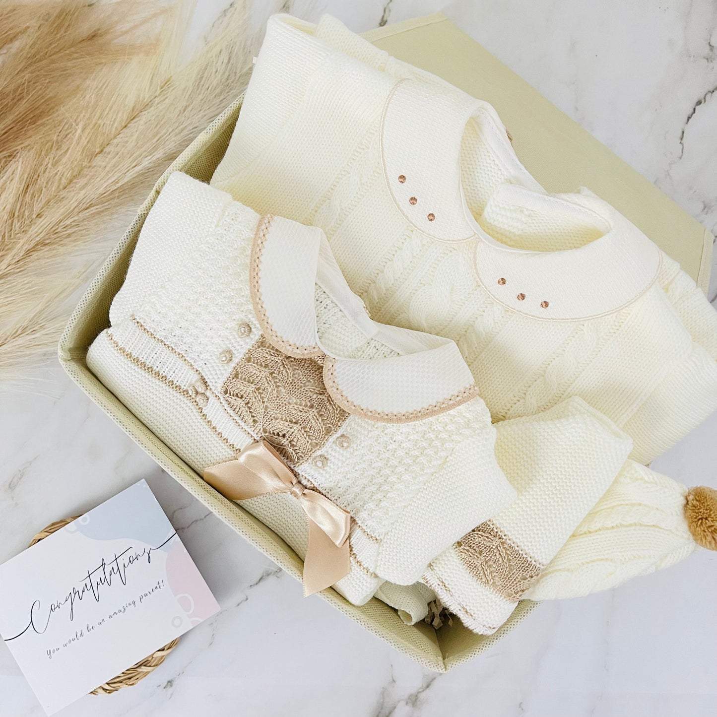 Neutral Gender Baby Knitted Sets | CENNET | Limited Edition Luxury box 2 set Baboxie 