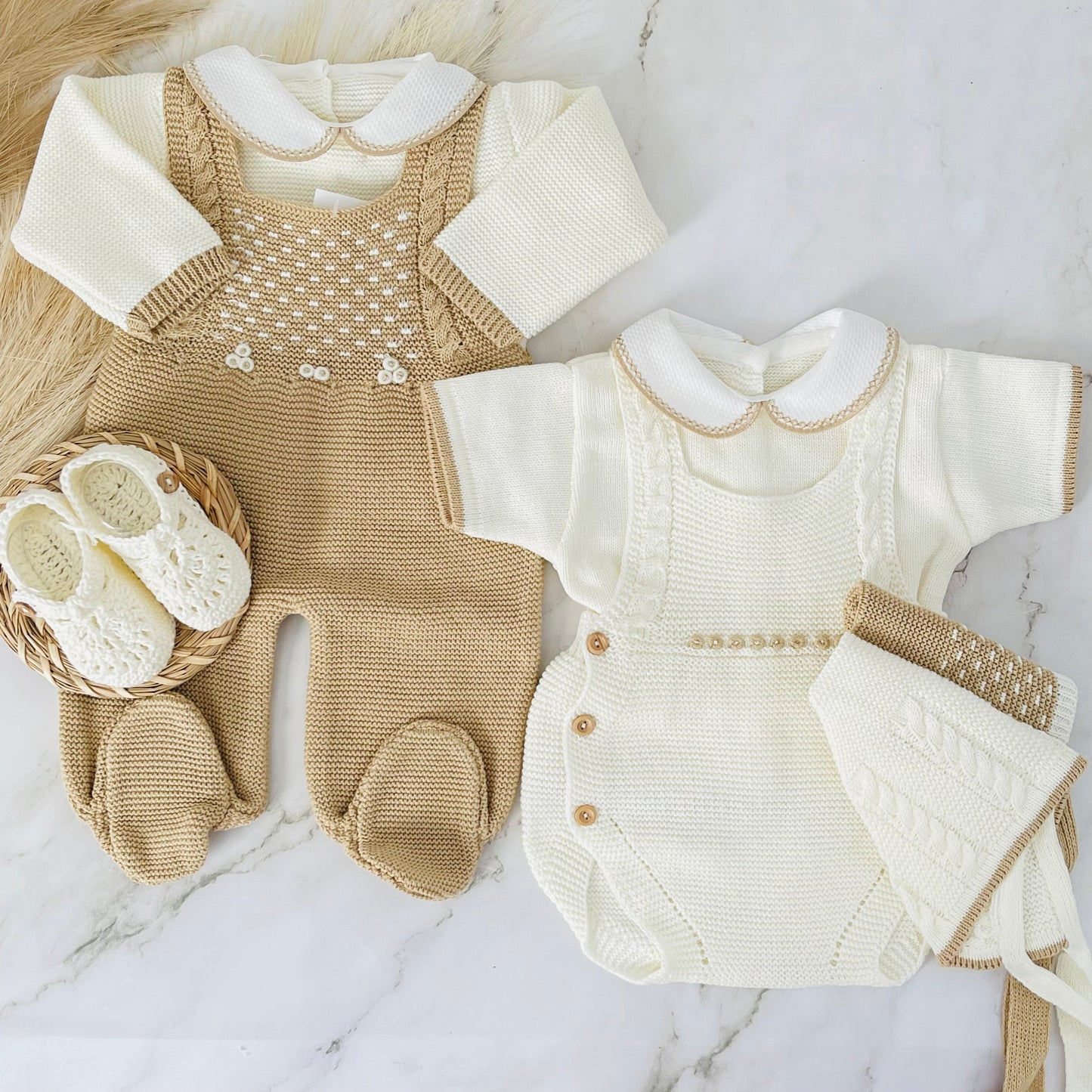 ATHENAS | Neutral Gender Baby Knitted Sets | Limited Edition Luxury box 2 set Baboxie 