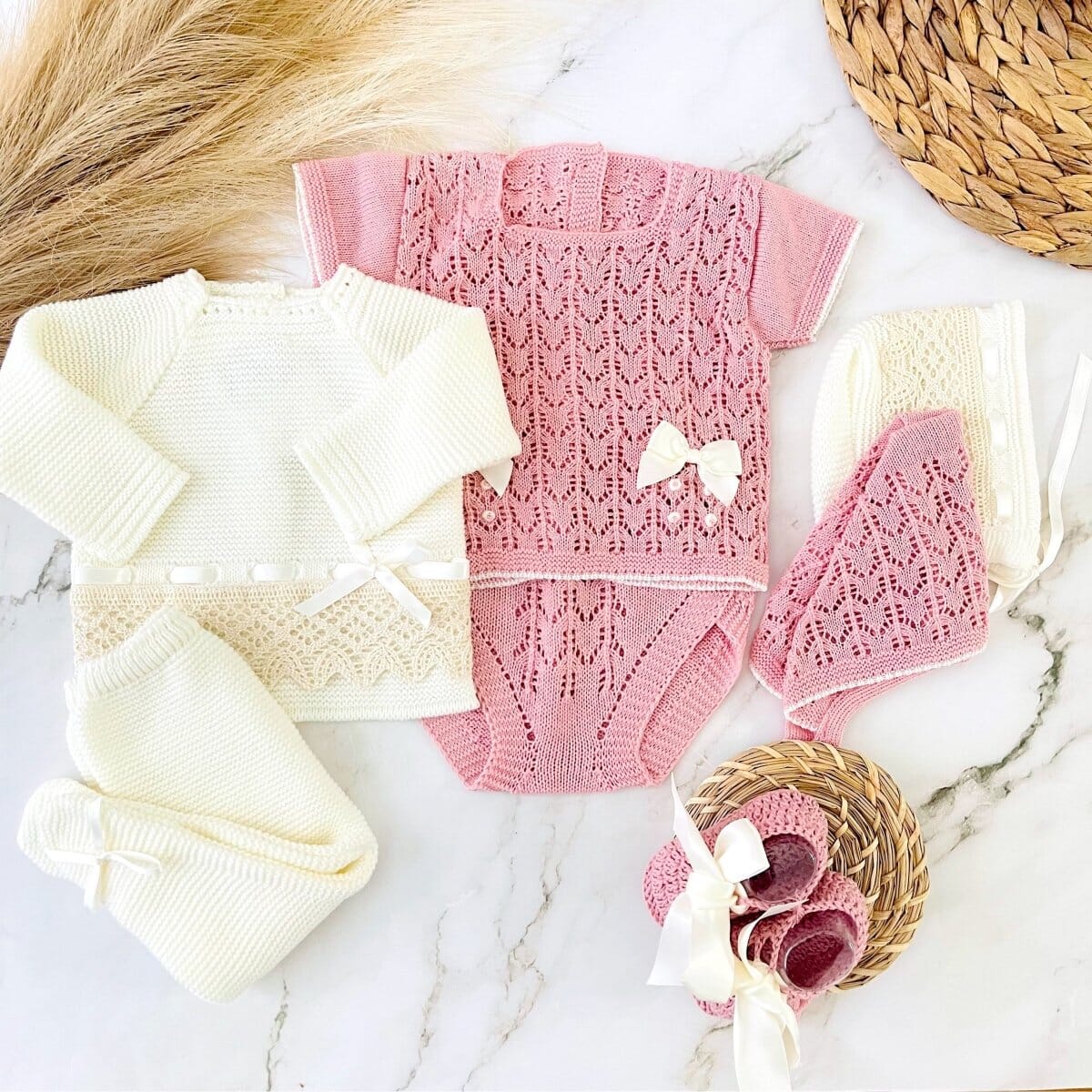 Baby Girl Knitted Set Luxury Box | DIANA ROSE Luxury box 2 set Baboxie 