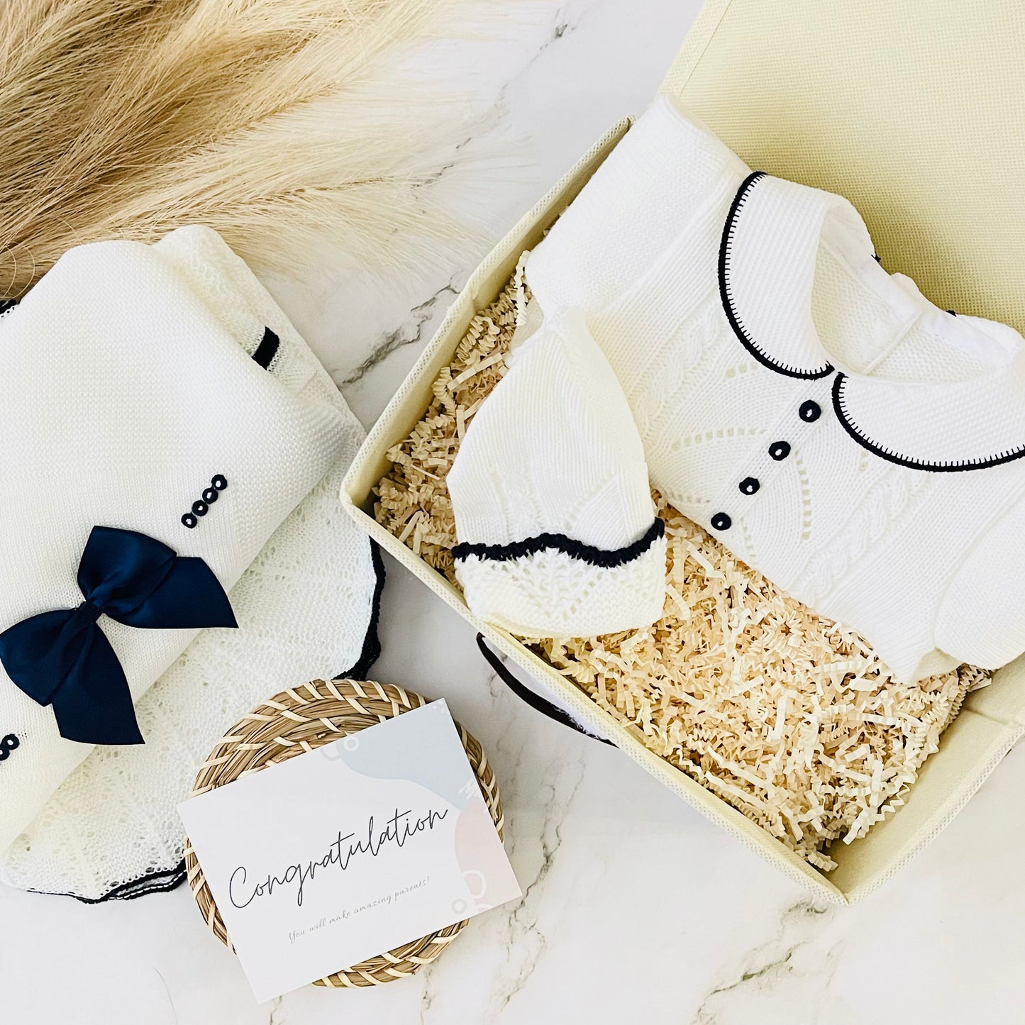 Baby Boy Knitted Set Luxury Box | GONUL MARINE Baby Gift Sets Baboxie 