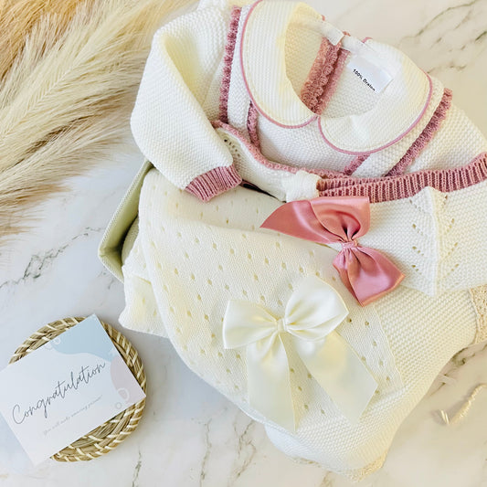 TIKI Perla Rose | Baby Girl Knitted Luxury Box SET Baboxie 