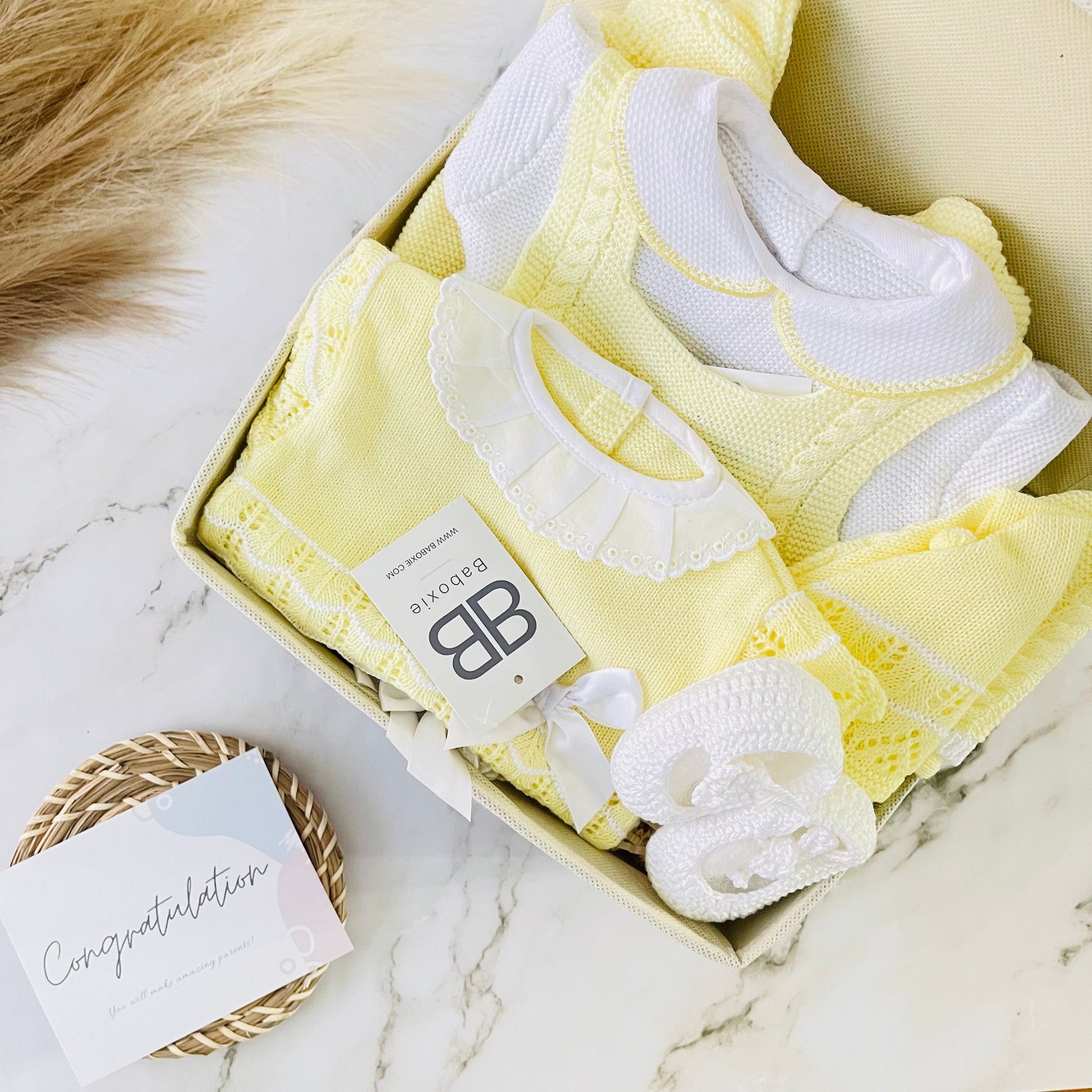 Baby Girl Knitted Set Luxury Box | SOLE Luxury box 2 set Baboxie 