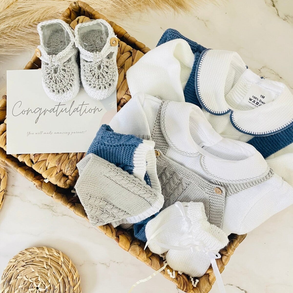 MYKONOS | Limited Edition Baby Boy Knitted Set Luxury Box Luxury box 2 set Baboxie 