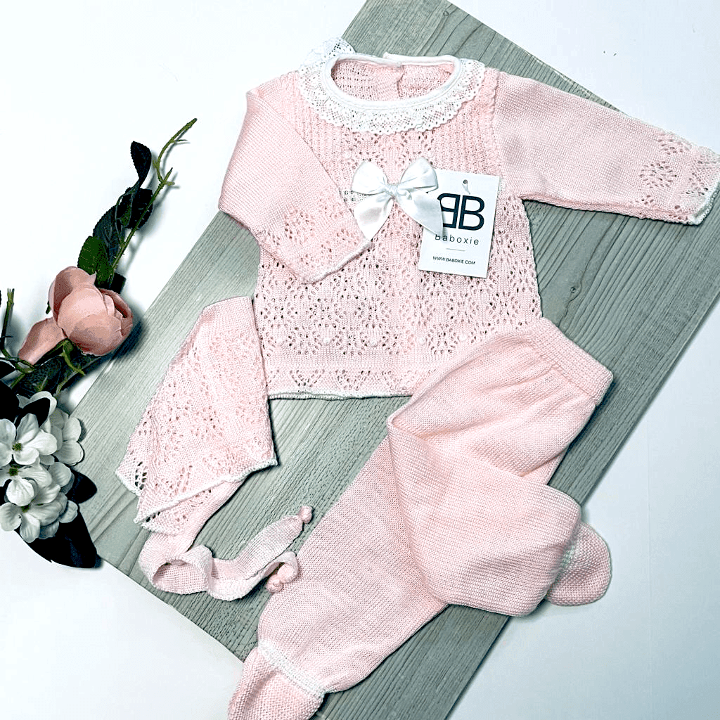 SAMBA GIRL | BG Knitted Set SET Baboxie Pink / White 