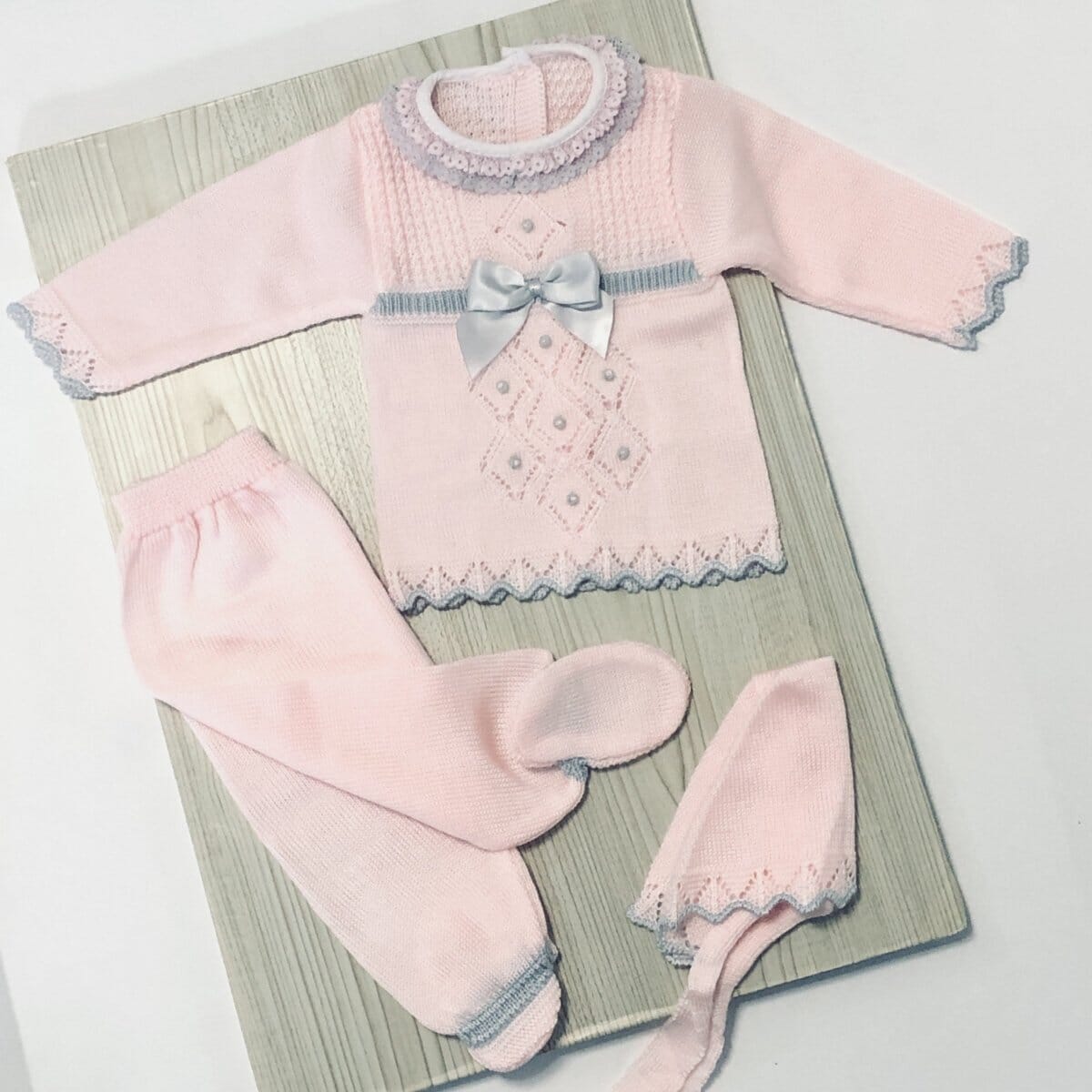 SAMBA GIRL | BG Knitted Set SET Baboxie Pink Gray 