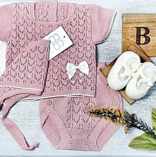 SPECIAL ROSE | BG Short Knitted Set Baboxie 